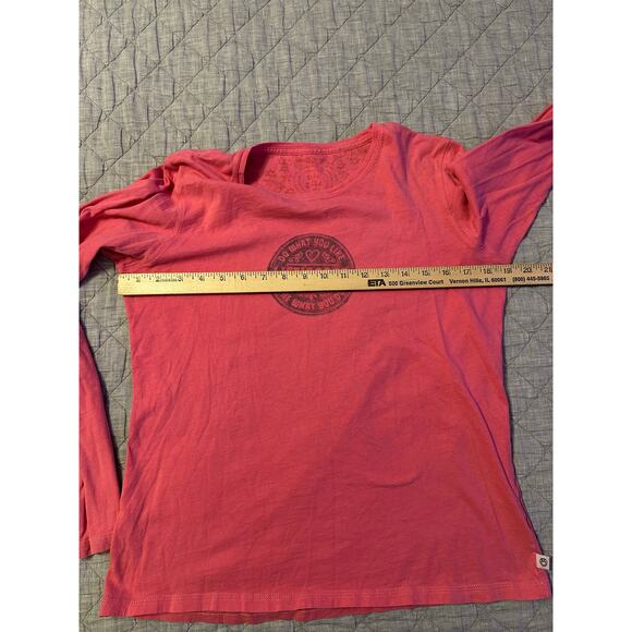 Life Is Good Women’s Pink Long Sleeve Graphic Tee Do What You Like Size M - Picture 5 of 11